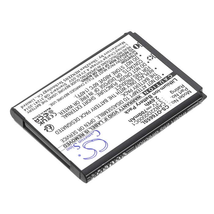 Батерия за мобилен телефон  ALCATEL 2010D, One Touch 356, One Touch 665  CAB22B0000C1 LiIon 3,7V 700mAh CAMERON SINO