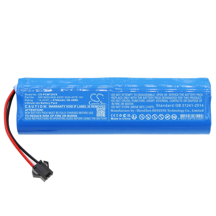 Батерия за прахосмукачка LENOVO Cleaner T1S pro, XIAOMI Roidmi Eve Plus  LiIon 14,4V 6700mAh CAMERON SINO