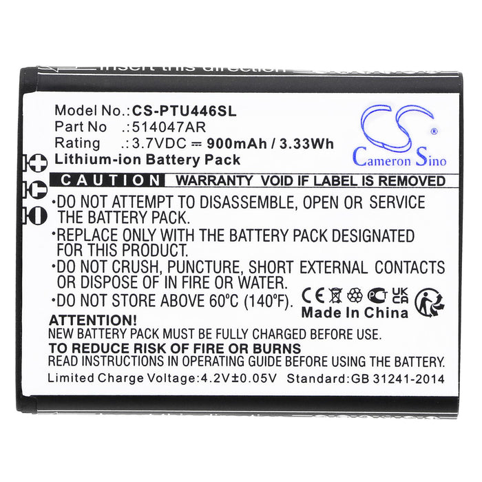 Батерия за мобилен телефон   PANASONIC KX-TU446, KX-TU456, KX-TU466EXBE  LiIon 3,7V 900mAh CAMERON SINO