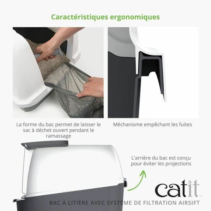 Пясъчник за Котки Catit Сив Подвижен капак