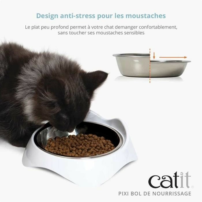 Хранилка за котки Catit Бял Неръждаема стомана