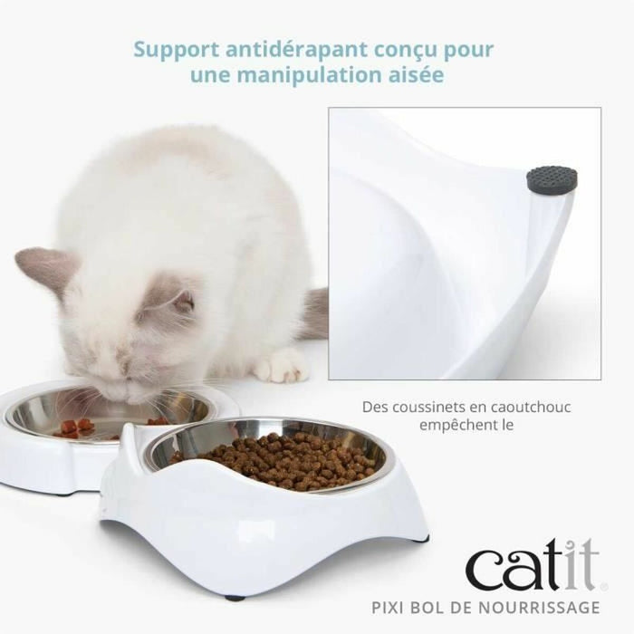 Хранилка за котки Catit Бял Неръждаема стомана