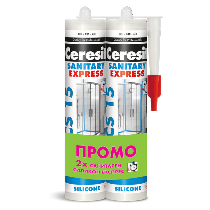 САНИТАРЕН СИЛИКОН CERESIT CS15 - 2 БРОЯ