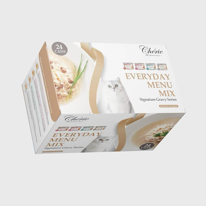 CHERIE Everyday Menu Микс от хапки в сос - Мокра храна за котки - 24x80g