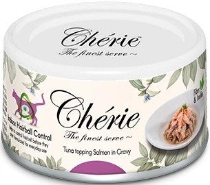 CHERIE Indoor Hairball Control Mixed Flavors с риба тон в сос - Мокра храна за котки - 24x80g