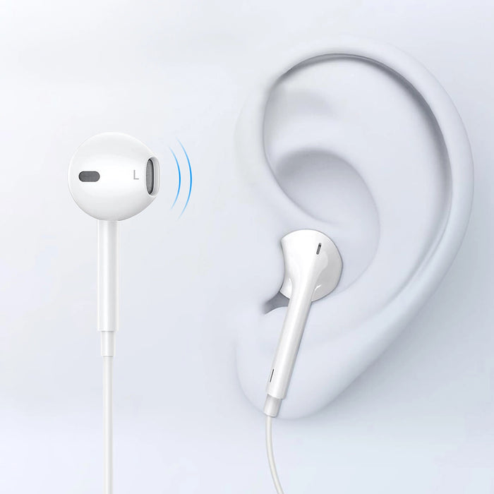 Choetech USB-C слушалки за поставяне в ушите 1,2 м - бели