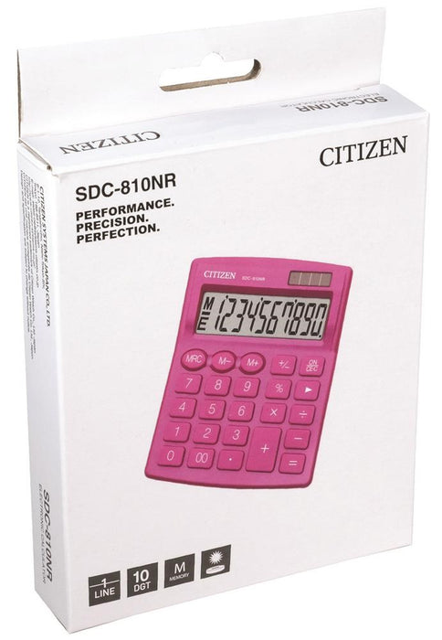 CITIZEN SDC-810NRPKE 10-DIGIT OFFICE CALCULATOR pink