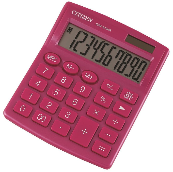 CITIZEN SDC-810NRPKE 10-DIGIT OFFICE CALCULATOR pink