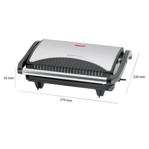 Електрическа скара Clatronic MG 3519 (настолен 700W, черен и сребрист)