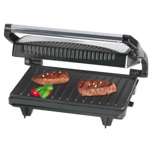 Електрическа скара Clatronic MG 3519 (настолен 700W, черен и сребрист)