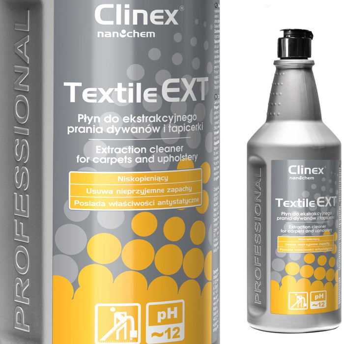 Течност за машинно и ръчно пране на килими и тапицерии CLINEX Textile EXT 1L
