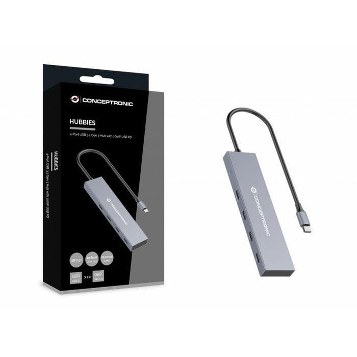 USB извод Conceptronic HUBBIES14G Сив
