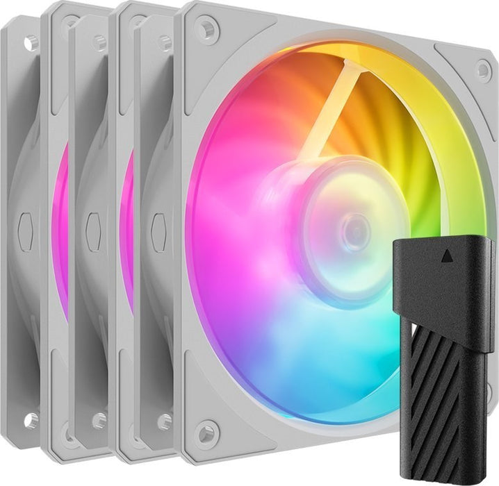 Cooler Master Mobius 120P ARGB White Edition комплект с 3 вентилатора