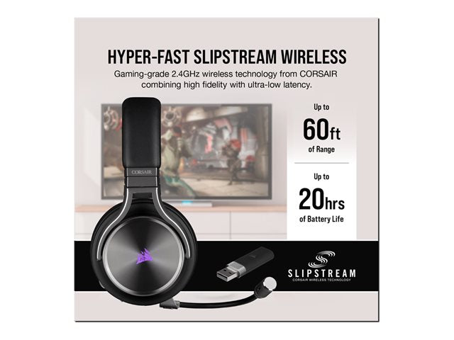 CORSAIR Gaming Virtuoso RGB Wireless SE High-Fidelity Gaming Headset Gunmetal EU версия