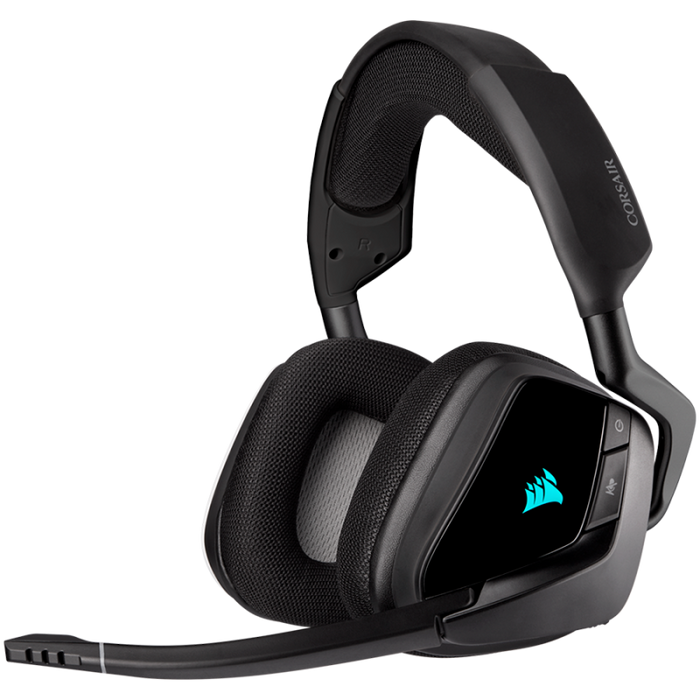 CORSAIR GAMING VOID RGB ELITE Безжични премиум слушалки за игри с 7.1 съраунд звук Carbon EU версия