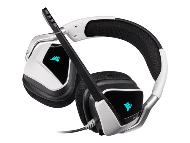 CORSAIR VOID RGB ELITE USB Premium Геймърски слушалки със 7.1 съраунд звук Бяла ЕС версия