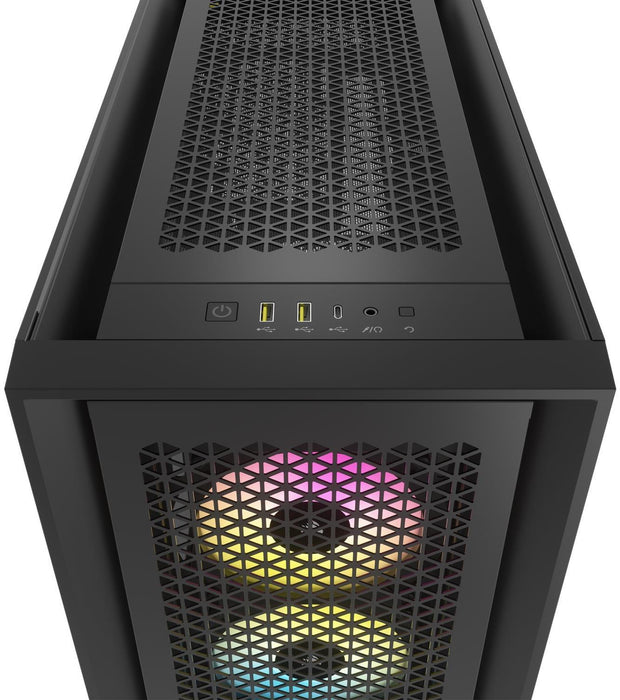 Corsair iCUE 5000D RGB Airflow Midi Tower Черен