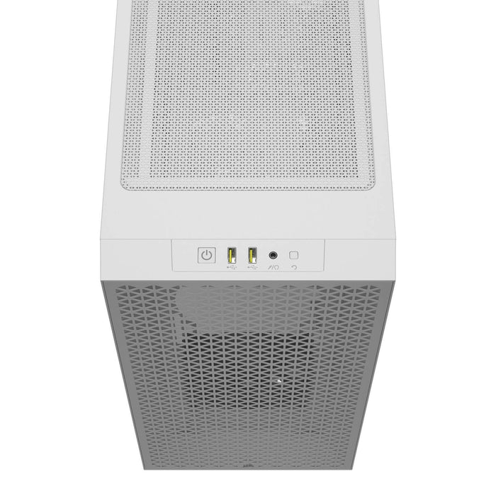 Кутия Corsair 3000D Airflow Mid Tower, Tempered Glass, Бял