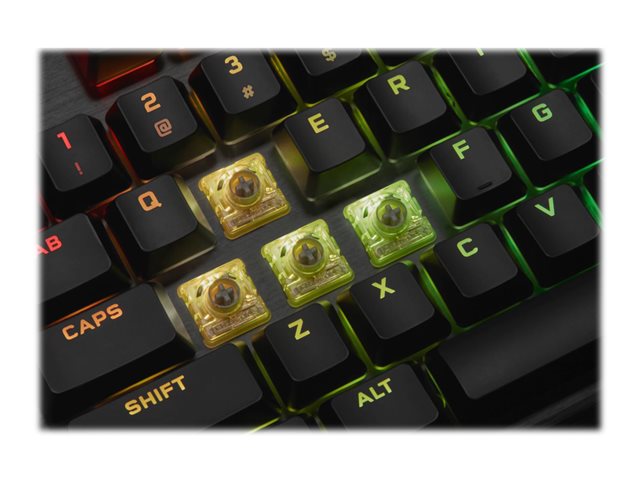 CORSAIR K60 RGB PRO Low Profile Mechanical Gaming Keyboard Backlit RGB LED CHERRY MX Low Profile SPEED Черен