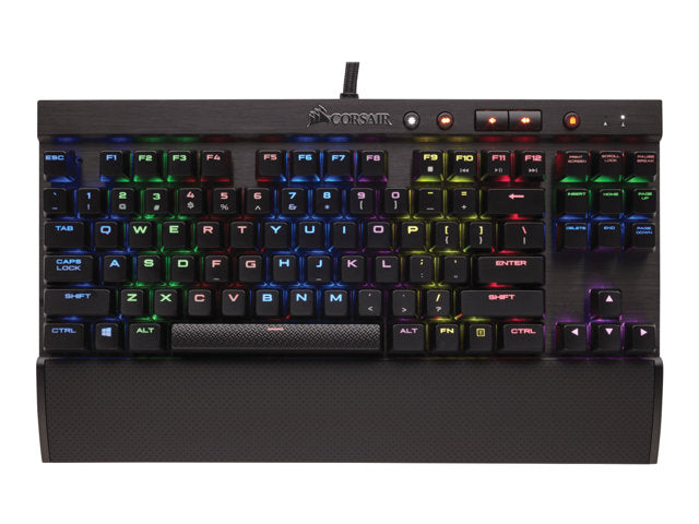 CORSAIR Gaming K65 LUX RGB Компактна механична клавиатура с подсветка RGB LED Cherry MX RGB Червен US
