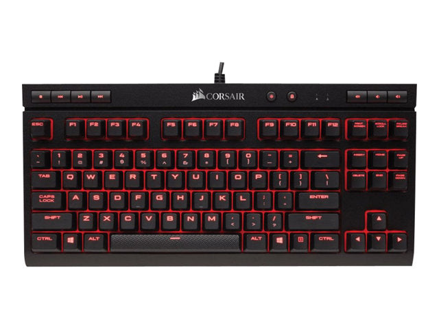 CORSAIR Gaming K63 Компактна механична клавиатура с подсветка Red LED Cherry MX Red US