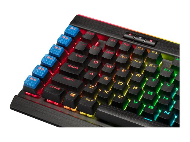 CORSAIR K95 RGB PLATINUM XT Механична клавиатура с подсветка RGB LED Cherry MX Speed Silver Black PBT Keycaps (САЩ)