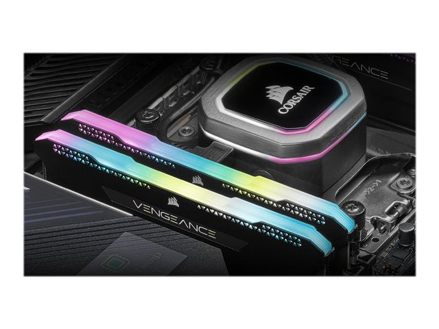 CORSAIR DDR4 32GB 2x16GB 3200MHz DIMM CL16 VENGEANCE RGB Pro SL Черен 1.35V за AMD Ryzen XMP 2.0