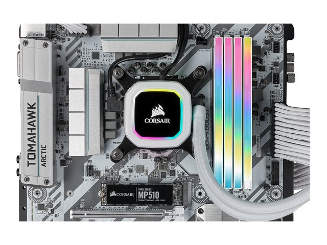 CORSAIR DDR4 32GB 4x8GB 3200MHz DIMM CL16 VENGEANCE RGB Pro SL Бял 1.35V XMP 2.0