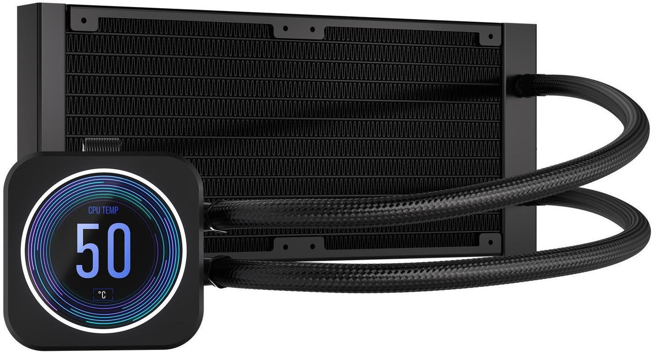 Течен охладител за процесор CORSAIR iCUE H100i ELITE LCD XT