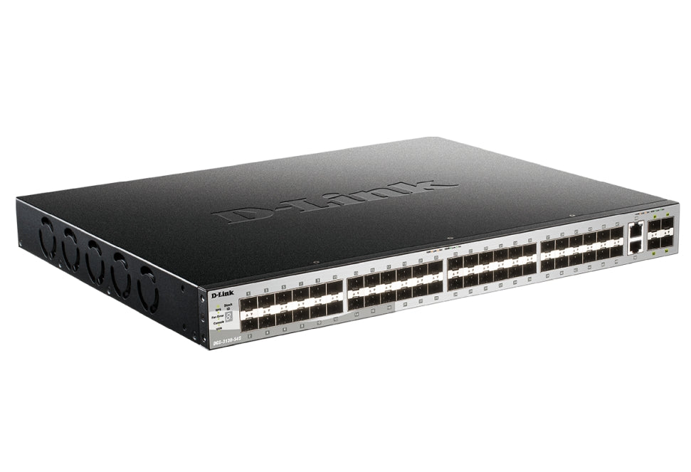 D-Link 48 SFP порта Layer 3 Stackable Managed Gigabit Switch с 2x10GBASE-T порта и 4xSFP+ порта