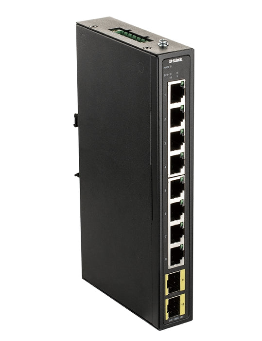D-Link 8-портов гигабитов индустриален комутатор, включително 2 x 100/1000M SFP