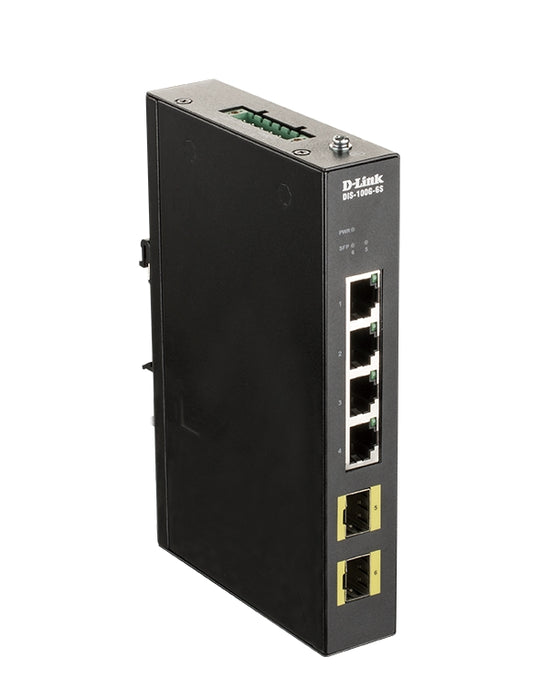 D-Link 4-портов гигабитов индустриален комутатор, включително 2 x 100/1000M SFP