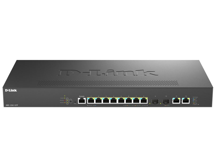 D-Link 8-портов 2.5G Base-T PoE, 2-портов 10G SFP+ и 2x 10G RJ45 порт Smart Managed Switch