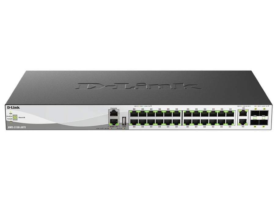 D-Link 24x100/1000/2500Base-T Layer 3 Stackable Managed Gigabit Switch с 2x10GBASE-T порта и 4 x 25G SFP28 порта