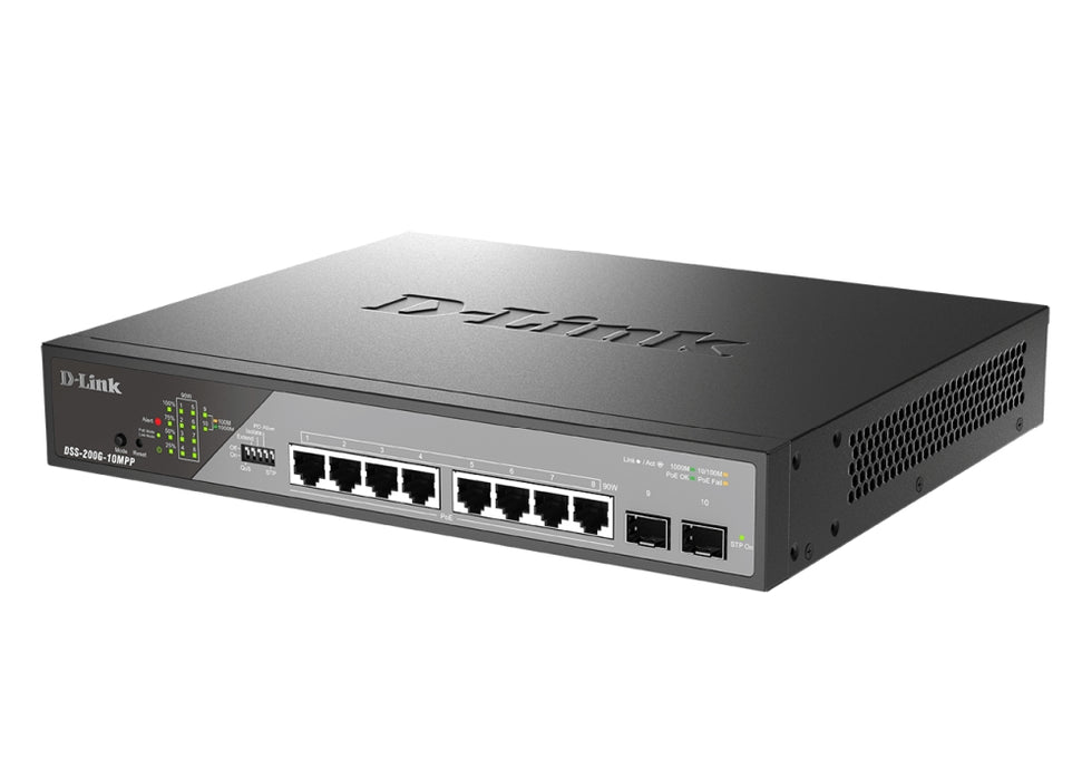 D-Link 10-портов Gigabit Ethernet PoE++ комутатор за наблюдение