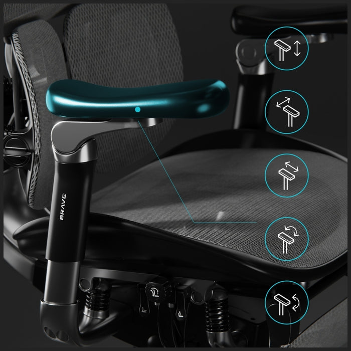 Ергономичен стол Diablo Chairs M0-Kinetic, черен