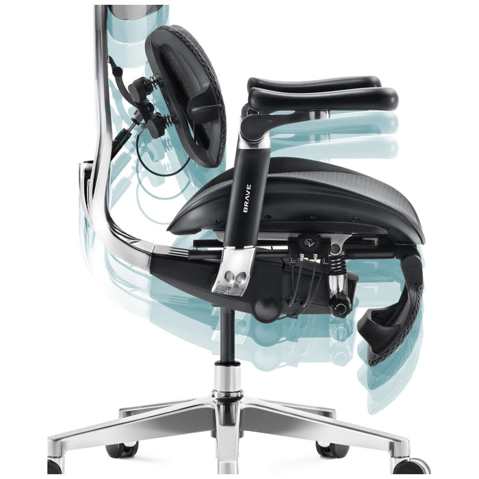 Ергономичен стол Diablo Chairs M0-Kinetic, черен