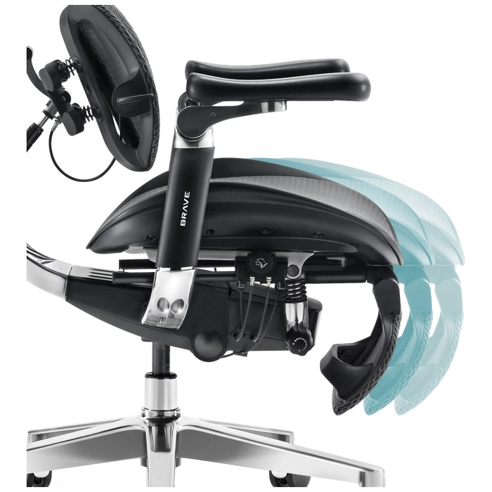 Ергономичен стол Diablo Chairs M0-Kinetic, черен
