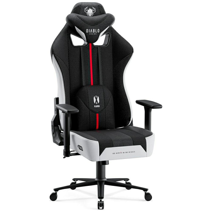 [?] Гейминг фотьойл Diablo Chairs X-Player 2.0 King Size, бял-черен