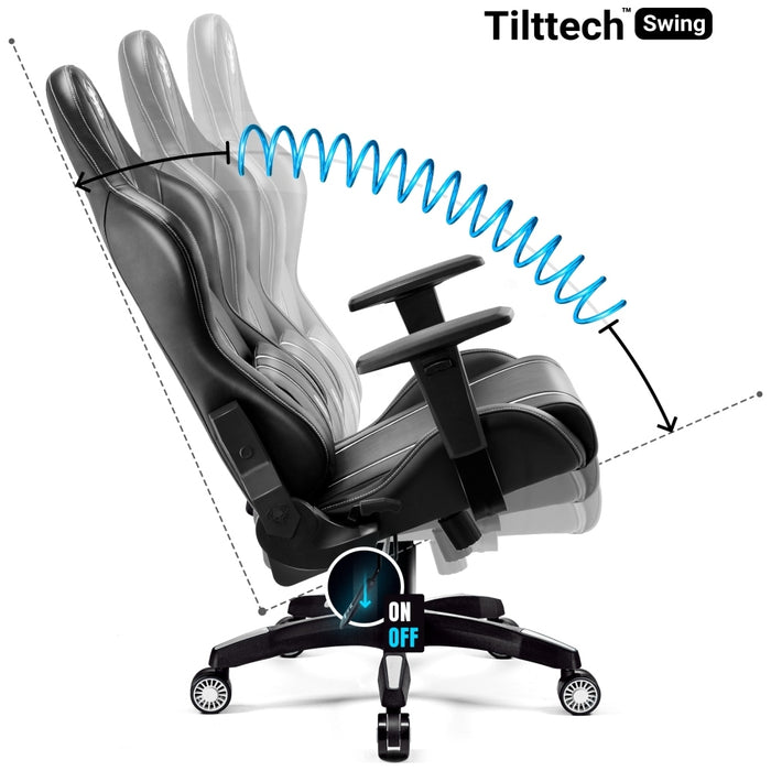 [?] Гейминг стол Diablo Chairs X-One 2.0 Normal Size, черно-бял