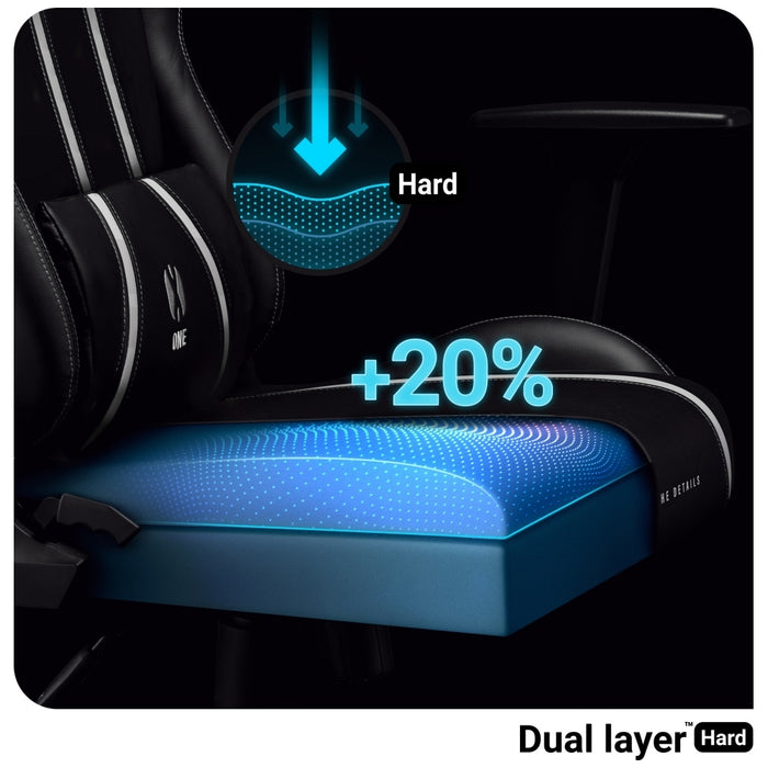 [?] Гейминг стол Diablo Chairs X-One 2.0 Normal Size, черно-бял
