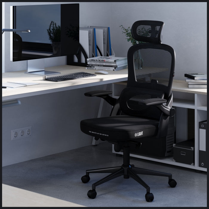 [?] Офисен стол Diablo Chairs V-Light, ергономичен, черен