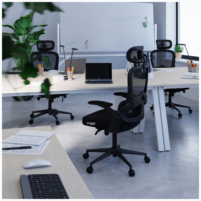 [?] Офисен стол Diablo Chairs V-Light, ергономичен, черен