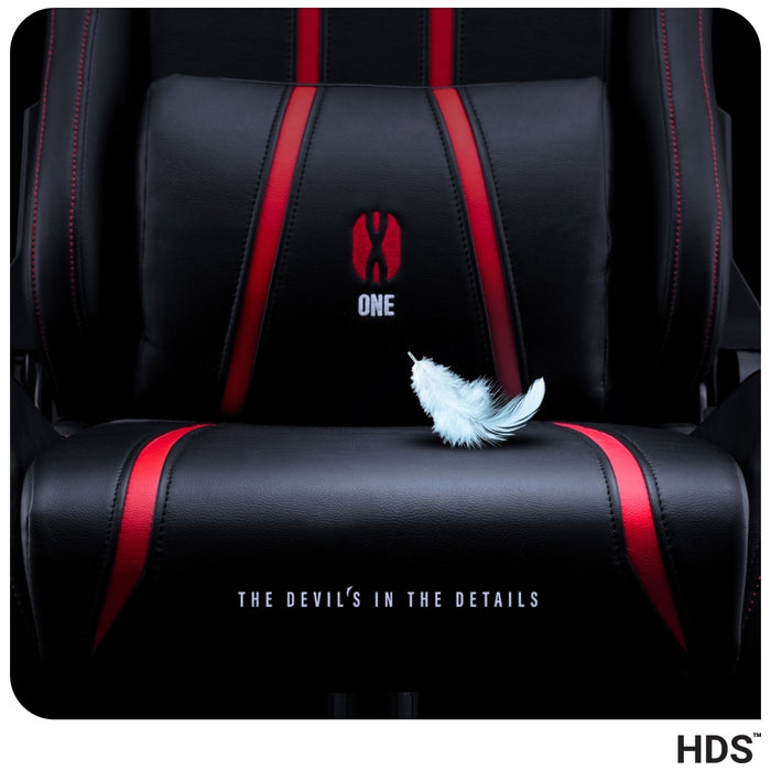 Гейминг фотьойл Diablo Chairs X-One 2.0 King Size, черно-червен
