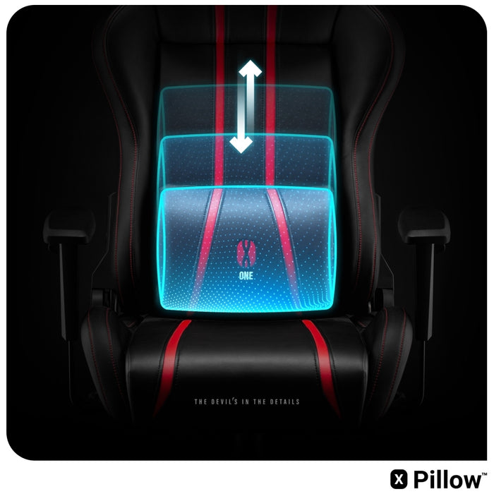 Гейминг фотьойл Diablo Chairs X-One 2.0 King Size, черно-червен