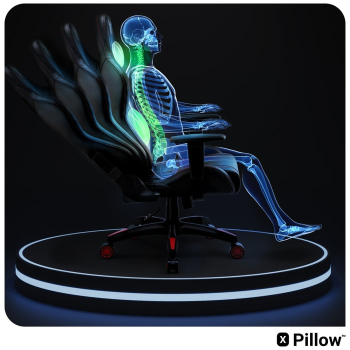 Гейминг фотьойл Diablo Chairs X-One 2.0 King Size, черно-червен