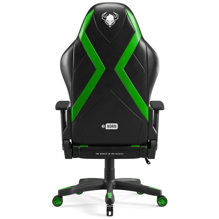 [?] Гейминг стол Diablo Chairs X-Horn 2.0 Normal Size, черно-зелен