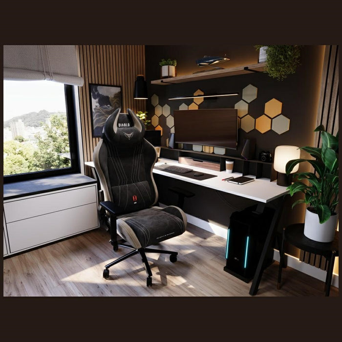 [?] Геймърски фотьойл Diablo Chairs X-Horn 2.0 Normal Size, черен/камилски