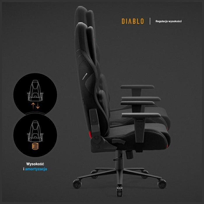[?] Геймърски стол Diablo Chairs Diablo X-One PRIME Normal Size, черен
