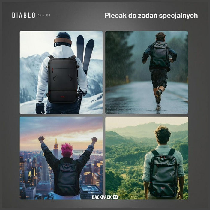 Многофункционален вакуумен раница Diablo Chairs Backpack Air, черна